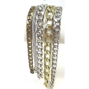 AUTHENTIC Jenny Bird Multi-Strand Mixed Metal Chain Bracelet 2142